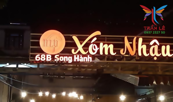 mica led khung xương - bảng hiệu quảng cáo trần lê long khánh