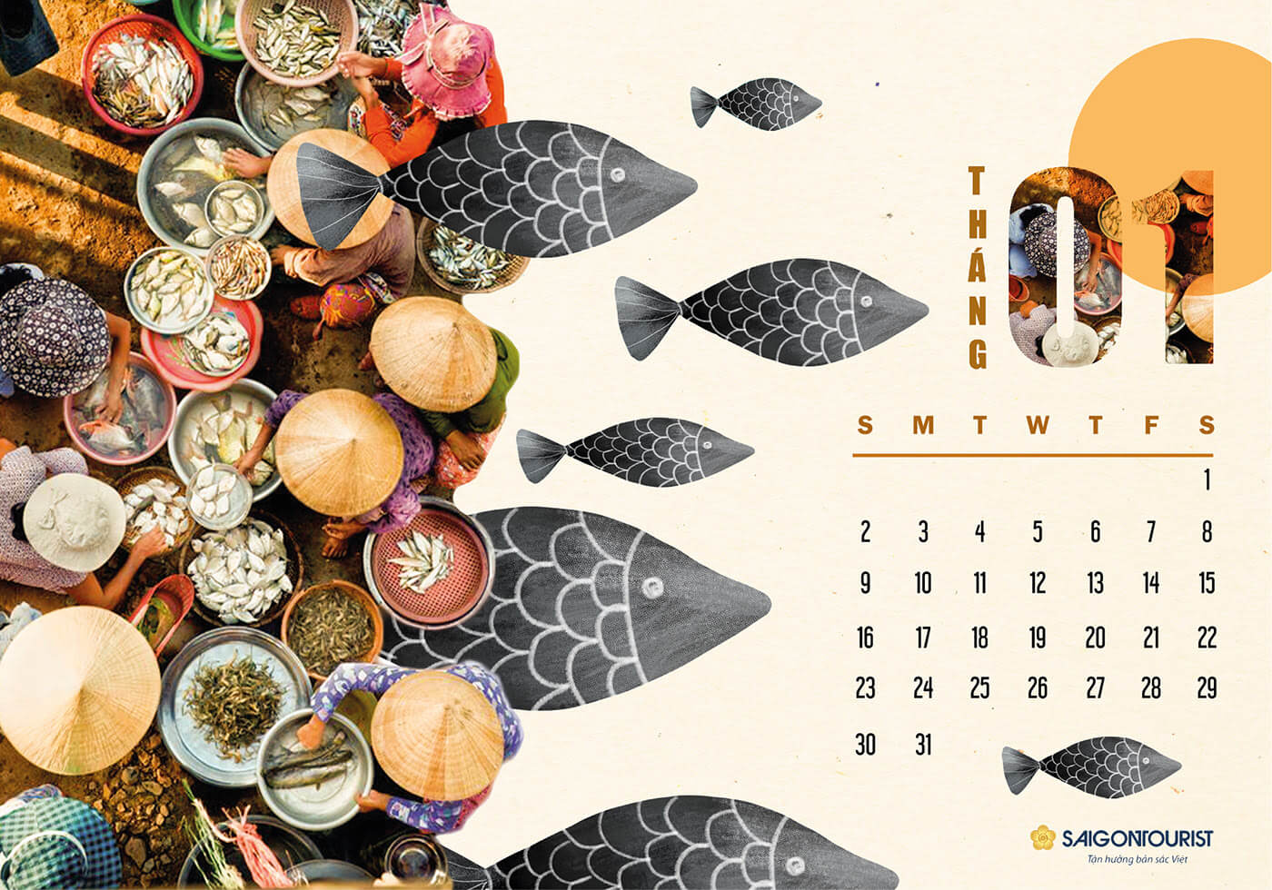 Lịch tết vintage - Quảng cáo trần lê long khánh