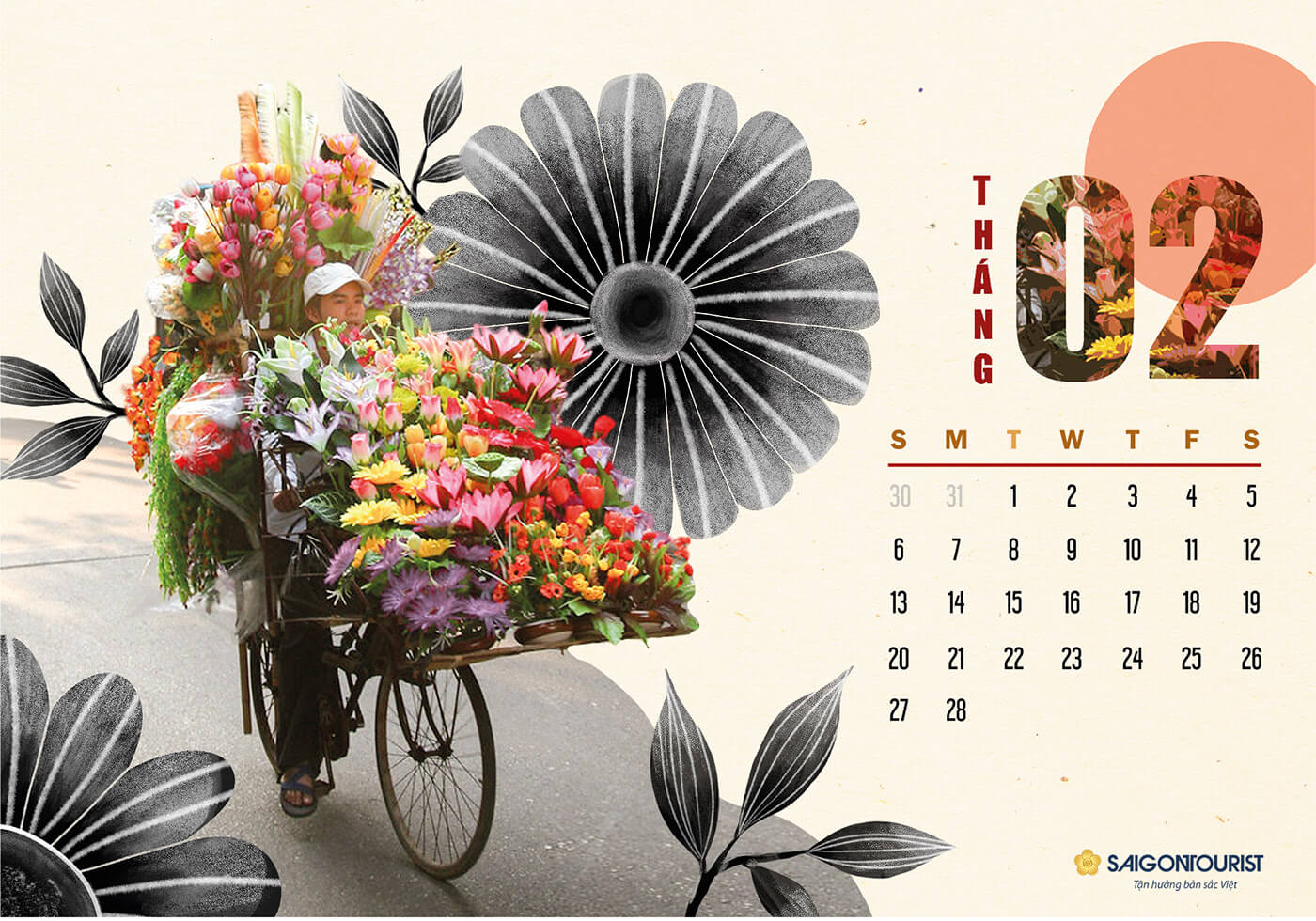 Lịch tết vintage - Quảng cáo trần lê long khánh
