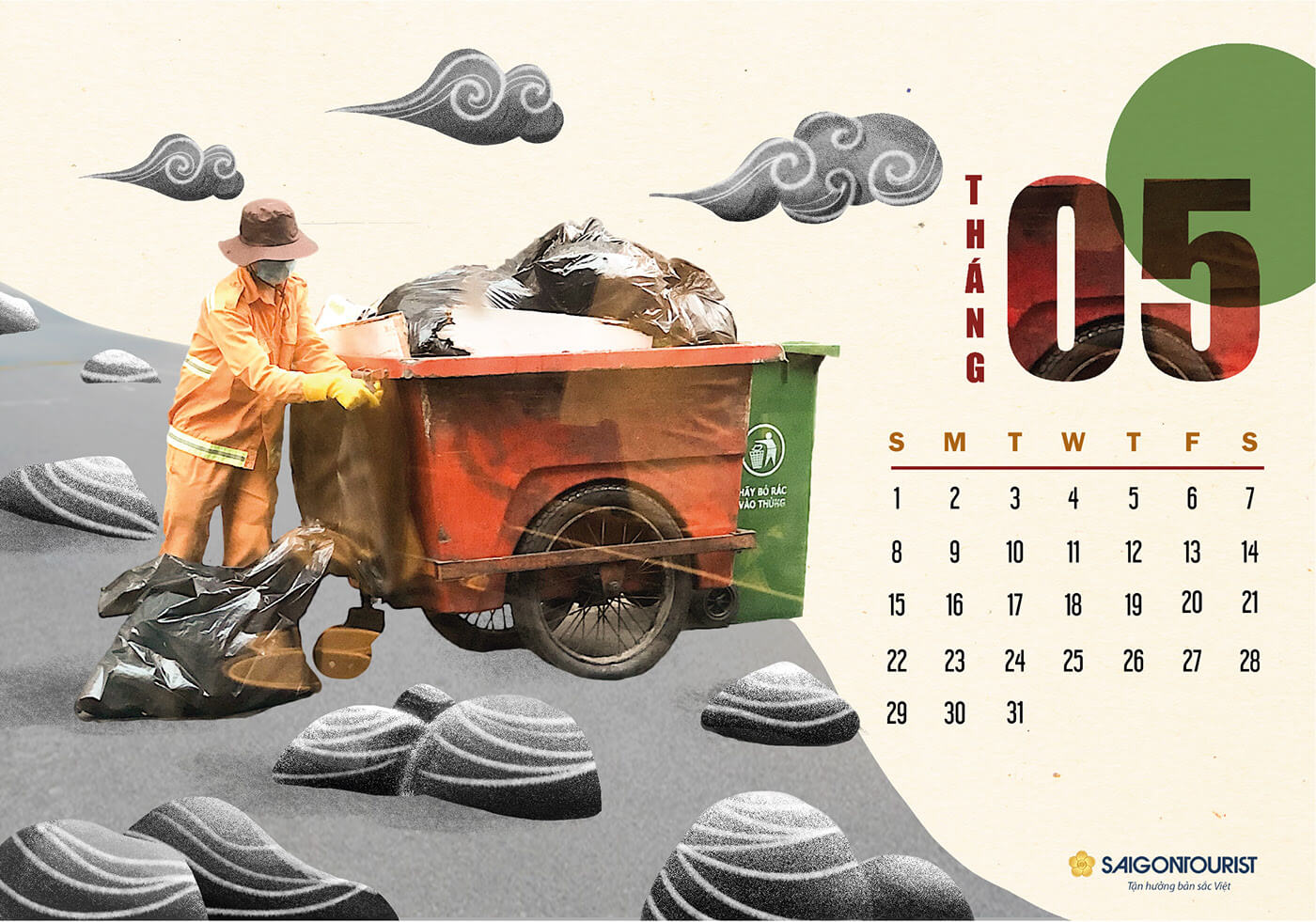 Lịch tết vintage - Quảng cáo trần lê long khánh
