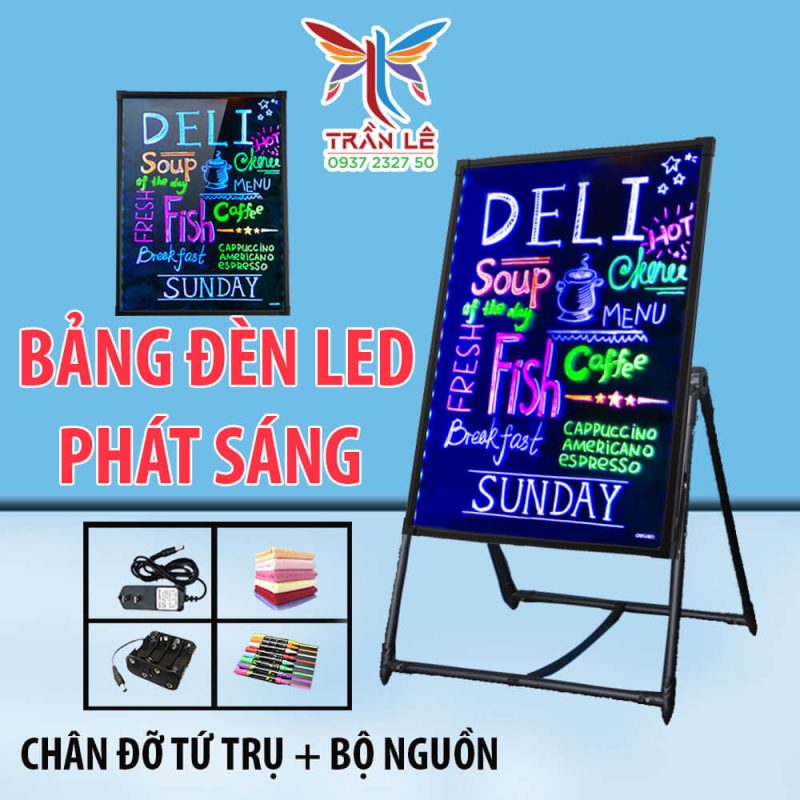 Bảng led dạ quang - Quảng cáo Trần Lê Long Khánh