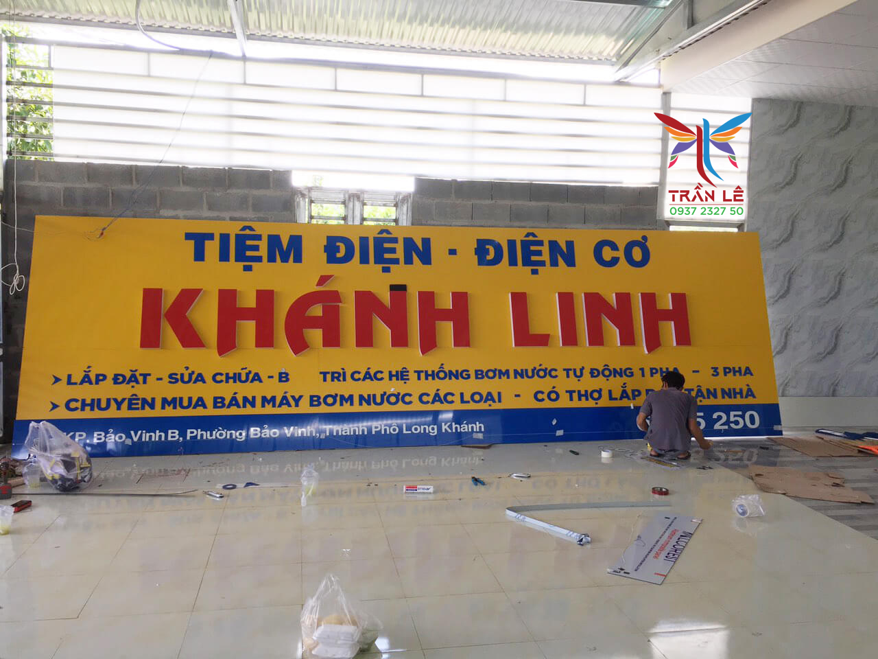 Bảng hiệu Long Khánh – Alu - Mica - Led Quảng cáo Trần Lê Long Khánh